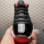 unisex jumpman jordan eleven low black red athleisure fashion trend sneakers with shoes box