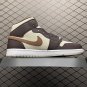 unisex jumpman jordan one cream dark chocolate athleisure fashion trend sneakers with shoes box