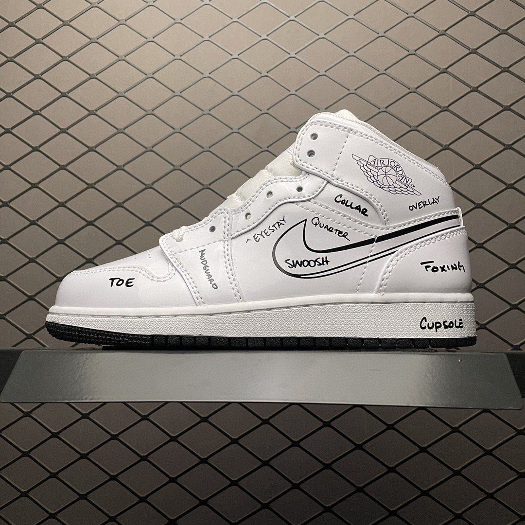 unisex jumpman jordan one mid sneaker school athleisure fashion trend sneakers with shoes box