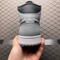 unisex jumpman jordan one mid Grayish black athleisure fashion trend sneakers with shoes box