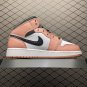 unisex jumpman jordan one mid pink quartz athleisure fashion trend sneakers with shoes box