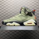 unisex jumpman jordan six Medium Olive athleisure fashion trend sneakers with shoes box