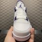 unisex jumpman jordan four Purple Metallic athleisure fashion trend sneakers with shoes box