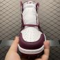 unisex jumpman jordan one high Bordeaux athleisure fashion trend sneakers with shoes box