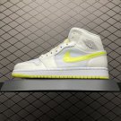 unisex jumpman jordan one mid voltage yellow athleisure fashion trend sneakers with shoes box