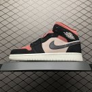 unisex jumpman jordan one mid Red bean milk tea athleisure fashion trend sneakers with shoes box