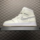 unisex jumpman jordan one high White grey athleisure fashion trend sneakers with shoes box