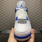 unisex jumpman jordan four Blue and white athleisure fashion trend sneakers with shoes box