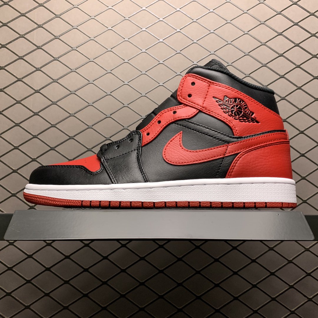 unisex jumpman jordan one mid red and black athleisure fashion trend sneakers with shoes box