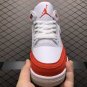 unisex jumpman jordan three white red athleisure fashion trend sneakers with shoes box