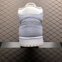 unisex jumpman jordan one mid grey blue athleisure fashion trend sneakers with shoes box