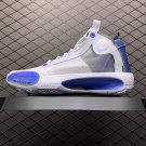 unisex jumpman jordan thirty four blue white athleisure fashion trend sneakers with shoes box