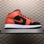 unisex jumpman jordan one mid black red athleisure fashion trend sneakers with shoes box