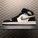 unisex jumpman jordan one mid black white athleisure fashion trend sneakers with shoes box