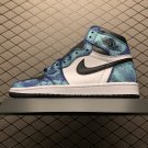unisex jumpman jordan one high tie dye athleisure fashion trend sneakers with shoes box