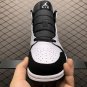 unisex jumpman jordan one mid black white athleisure fashion trend sneakers with shoes box