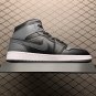 unisex jumpman jordan one mid Dark grey athleisure fashion trend sneakers with shoes box