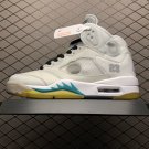 unisex jumpman jordan five White grape athleisure fashion trend sneakers with shoes box