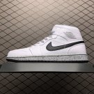 unisex jumpman jordan one mid white cement athleisure fashion trend sneakers with shoes box