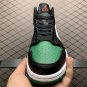 unisex jumpman jordan one mid black green athleisure fashion trend sneakers with shoes bo