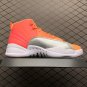 unisex jumpman jordan twelve Hot Punch athleisure fashion trend sneakers with shoes box