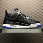 unisex jumpman jordan four black blue athleisure fashion trend sneakers with shoes box