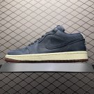 unisex jumpman jordan one low Dark blue athleisure fashion trend sneakers with shoes box