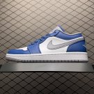 unisex jumpman jordan one low true blue athleisure fashion trend sneakers with shoes box