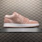 unisex jumpman jordan one low pink velvet athleisure fashion trend sneakers with shoes box