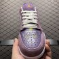 unisex jumpman jordan one low purple athleisure fashion trend sneakers with shoes box