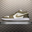 unisex jumpman jordan one low light olive athleisure fashion trend sneakers with shoes box