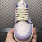 unisex jumpman jordan one low Pinkish purple athleisure fashion trend sneakers with shoes box