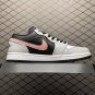 unisex jumpman jordan one low white black pink athleisure fashion trend sneakers with shoes box