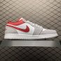 unisex jumpman jordan one low grey white red athleisure fashion trend sneakers with shoes box