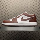 unisex jumpman jordan one low white brown athleisure fashion trend sneakers with shoes box