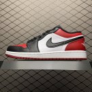 unisex jumpman jordan one low bred toe athleisure fashion trend sneakers with shoes box