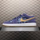 unisex jumpman jordan one low denim athleisure fashion trend sneakers with shoes box