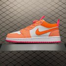 unisex jumpman jordan one low orange athleisure fashion trend sneakers with shoes box