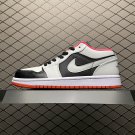 unisex jumpman jordan one low black grey athleisure fashion trend sneakers with shoes box