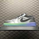 unisex jumpman jordan one low toggle silver athleisure fashion trend sneakers with shoes box