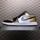 unisex jumpman jordan one low gold toe athleisure fashion trend sneakers with shoes box