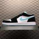 unisex jumpman jordan one low black green athleisure fashion trend sneakers with shoes box