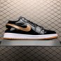 unisex jumpman jordan one low black gold athleisure fashion trend sneakers with shoes box