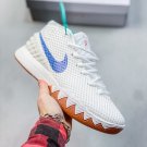 unisex swoosl logo kyrie irving one white blue combat basketball sneakers with shoes box