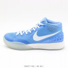 men's swoosl logo kyrie irving one blue white combat basketball sneakers with shoes box