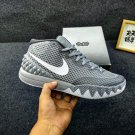men's swoosl logo kyrie irving one silver combat basketball sneakers with shoes box