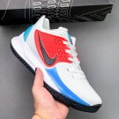 men's swoosl logo kyrie irving low two white blue red combat basketball sneakers with shoes box