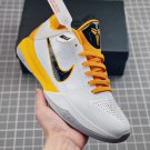 men's swoosl logo Kobe Bryant five white yellow white combat basketball sneakers with shoes box