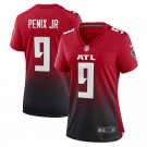 women's Atlanta Falcons 9 Michael Penix Jr. Jersey Red Football F.U.S.E. Limited Game