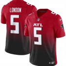 men's & kids Atlanta Falcons 5 Drake London Jersey Red Football F.U.S.E. Limited